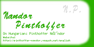 nandor pinthoffer business card